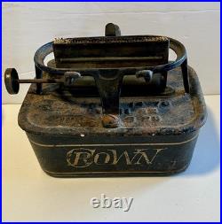 Antique 1887 CROWN Lamp Sad Iron Heater Stove, PAT. No. 357,545. See Photos