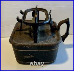 Antique 1887 CROWN Lamp Sad Iron Heater Stove, PAT. No. 357,545. See Photos