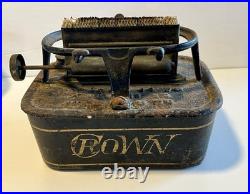 Antique 1887 CROWN Lamp Sad Iron Heater Stove, PAT. No. 357,545. See Photos
