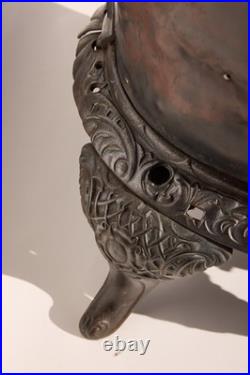 Antique 1897 Wood Stove Umpire Estate C Cast Iron Upright Hamilton F. L. Kahn