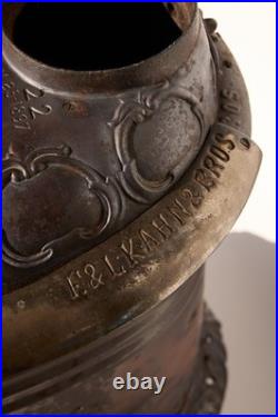 Antique 1897 Wood Stove Umpire Estate C Cast Iron Upright Hamilton F. L. Kahn
