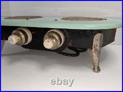 Antique 1920s 30s Westinghouse Jade Green Metal Hot Plate Works! Vintage Stove