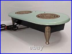 Antique 1920s 30s Westinghouse Jade Green Metal Hot Plate Works! Vintage Stove