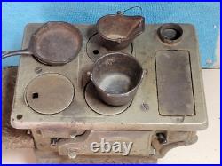 Antique 19th C. PERFECTION Salesman's Sample Cast Iron Stove with Accessories