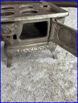Antique 19th C. PERFECTION Salesman's Sample Cast Iron Stove with Accessories