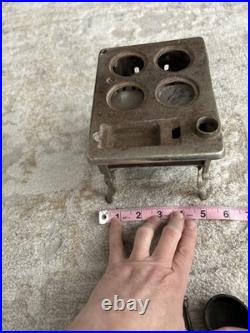 Antique 19th C. PERFECTION Salesman's Sample Cast Iron Stove with Accessories