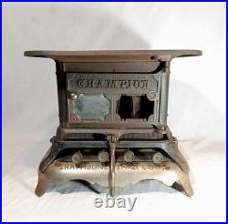 Antique 19th C Rare Rathbone Sard Co. Champion Four Burner Sad Iron Heater Stove