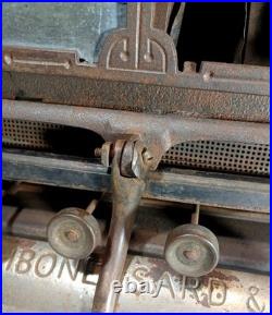 Antique 19th C Rare Rathbone Sard Co. Champion Four Burner Sad Iron Heater Stove