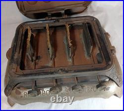 Antique 19th C Rare Rathbone Sard Co. Champion Four Burner Sad Iron Heater Stove