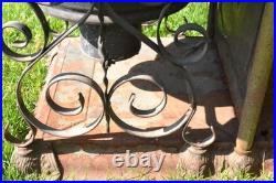Antique 19th Century Victorian Cast Iron Brass Stove Ornate Art Fine Scrollwork