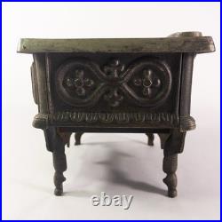 Antique 19th c. CROWN Brand Cast Iron Toy Cook Stove Salesman Sample Ornate 11