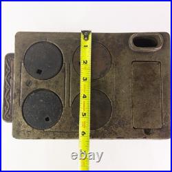 Antique 19th c. CROWN Brand Cast Iron Toy Cook Stove Salesman Sample Ornate 11