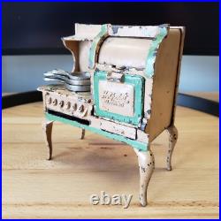 Antique Arcade Cast Iron Hotpoint Electric Stove with 3 Cast Iron Skillets