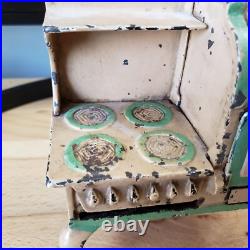 Antique Arcade Cast Iron Hotpoint Electric Stove with 3 Cast Iron Skillets