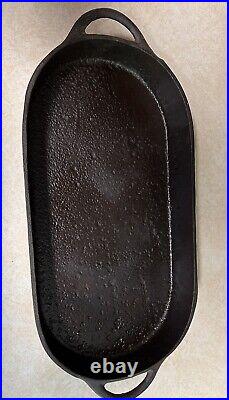 Antique BSR/Birmingham Stove Range 3052D Cast Iron Oval Shallow Fish Fryer EUC