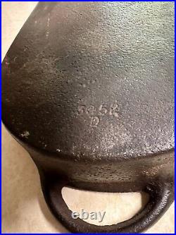 Antique BSR/Birmingham Stove Range 3052D Cast Iron Oval Shallow Fish Fryer EUC