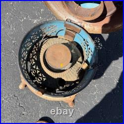 Antique Blue Enamel Perfection Oil Heater Cabin Parlor Stove Kerosene 240-c