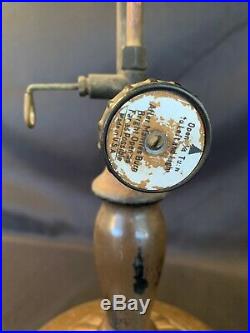 Antique COLEMAN LAMP & STOVE INSTANT-LITE Copper Lantern Patent 1919 Pyrex Globe