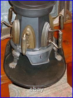 Antique Cast Iron 6 Panel Sad Iron Laundry Heating Stove Wood Coal 6 Irons Board