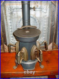 Antique Cast Iron 6 Panel Sad Iron Laundry Heating Stove Wood Coal 6 Irons Board