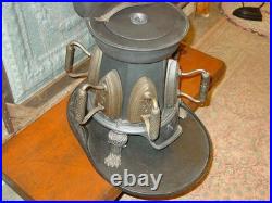 Antique Cast Iron 6 Panel Sad Iron Laundry Heating Stove Wood Coal 6 Irons Board