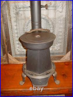 Antique Cast Iron 6 Panel Sad Iron Laundry Heating Stove Wood Coal 6 Irons Board