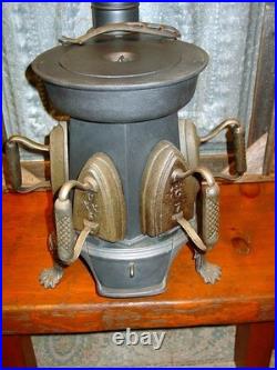 Antique Cast Iron 6 Panel Sad Iron Laundry Heating Stove Wood Coal 6 Irons Board
