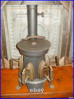 Antique Cast Iron 6 Panel Sad Iron Laundry Heating Stove Wood Coal 6 Irons Board