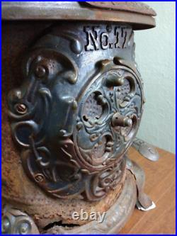 Antique Cast Iron Parlor Stove Rare Needs Repair