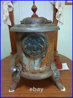 Antique Cast Iron Parlor Stove Rare Needs Repair