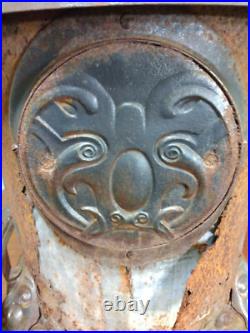 Antique Cast Iron Parlor Stove Rare Needs Repair