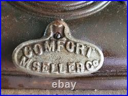 Antique Cast Iron Parlor Stove Top With Finial