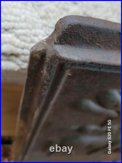 Antique Cast Iron Stove Plate 1940s Lumberjacks Cast Iron Stove Panel