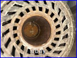 Antique Cast Iron Victorian Stove Rare Art Laurel Number 10 Wooden Wheels