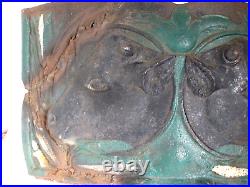 Antique Cast iron Kenwood Stove Raised Panel 2 Cows and Corn