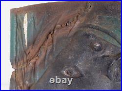 Antique Cast iron Kenwood Stove Raised Panel 2 Cows and Corn