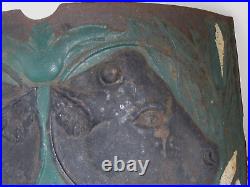 Antique Cast iron Kenwood Stove Raised Panel 2 Cows and Corn