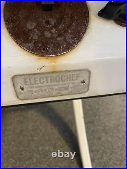 Antique DETROIT ELECTRO CHEF Porcelain Enamel Electric Cook Stove & Oven RETRO