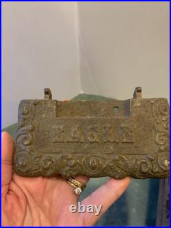 Antique EAGLE Lancaster Brand Cast Iron Salesman Sample Stove Child Toy