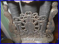 Antique Fancy Victorian Cast Iron F & L KAHN BROS Gas Parlor Stove Heater 1800's