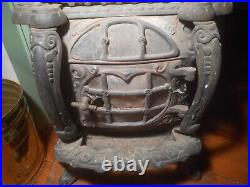 Antique Fancy Victorian Cast Iron F & L KAHN BROS Gas Parlor Stove Heater 1800's