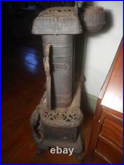 Antique Fancy Victorian Cast Iron F & L KAHN BROS Gas Parlor Stove Heater 1800's