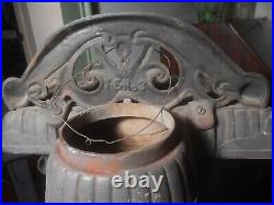 Antique Fancy Victorian Cast Iron F & L KAHN BROS Gas Parlor Stove Heater 1800's