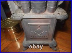 Antique Fancy Victorian Cast Iron F & L KAHN BROS Gas Parlor Stove Heater 1800's