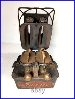 Antique Florence Kerosene Sad Iron Heater Stove With Double Burner Gardner Mass