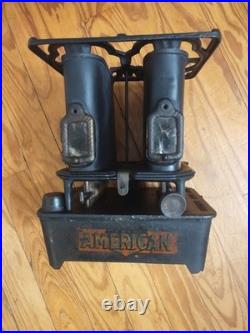 Antique Gardner American Kerosene Sad Iron Heater Stove With Double Burner