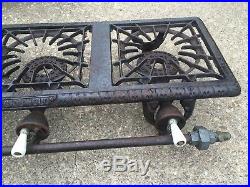 Antique Griswold Gas Three Burner Hot Plate Cast Iron Stove