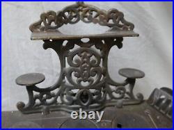 Antique Marvel Range Cast Iron Stove- Salesman Sample Doll Toy Big 16 in. Wide