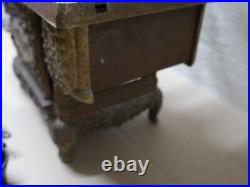 Antique Marvel Range Cast Iron Stove- Salesman Sample Doll Toy Big 16 in. Wide