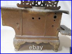 Antique Marvel Range Cast Iron Stove- Salesman Sample Doll Toy Big 16 in. Wide